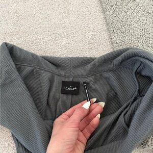 Urban Outfitters Charcoal Ribbed Hoodie